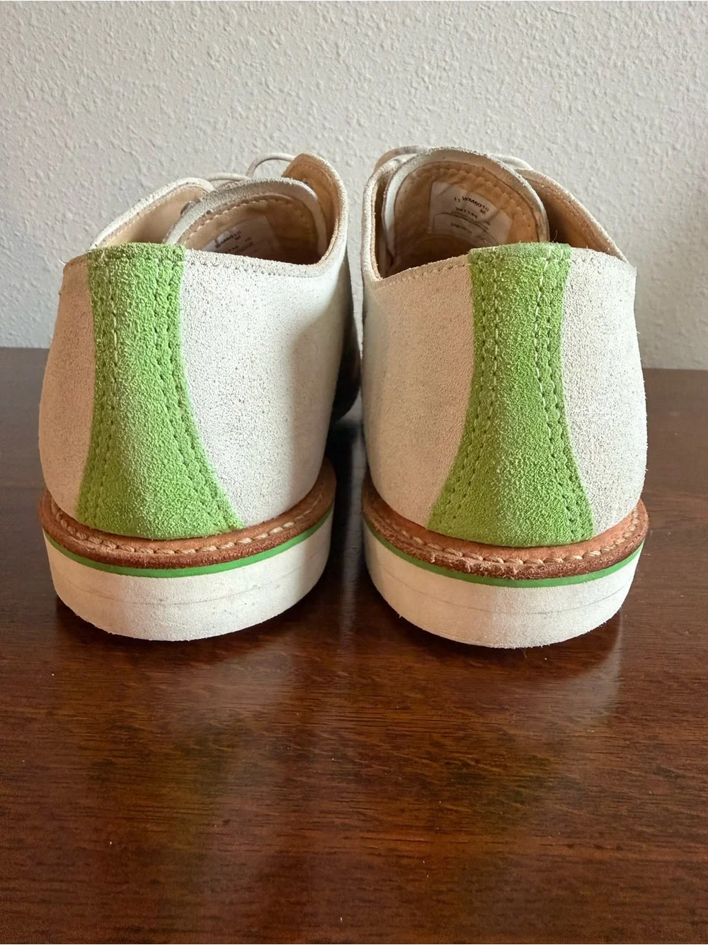 Walk-Over Men’s Custom White Cream Buck Suede “Derby Classic” Style Shoes 11 M
